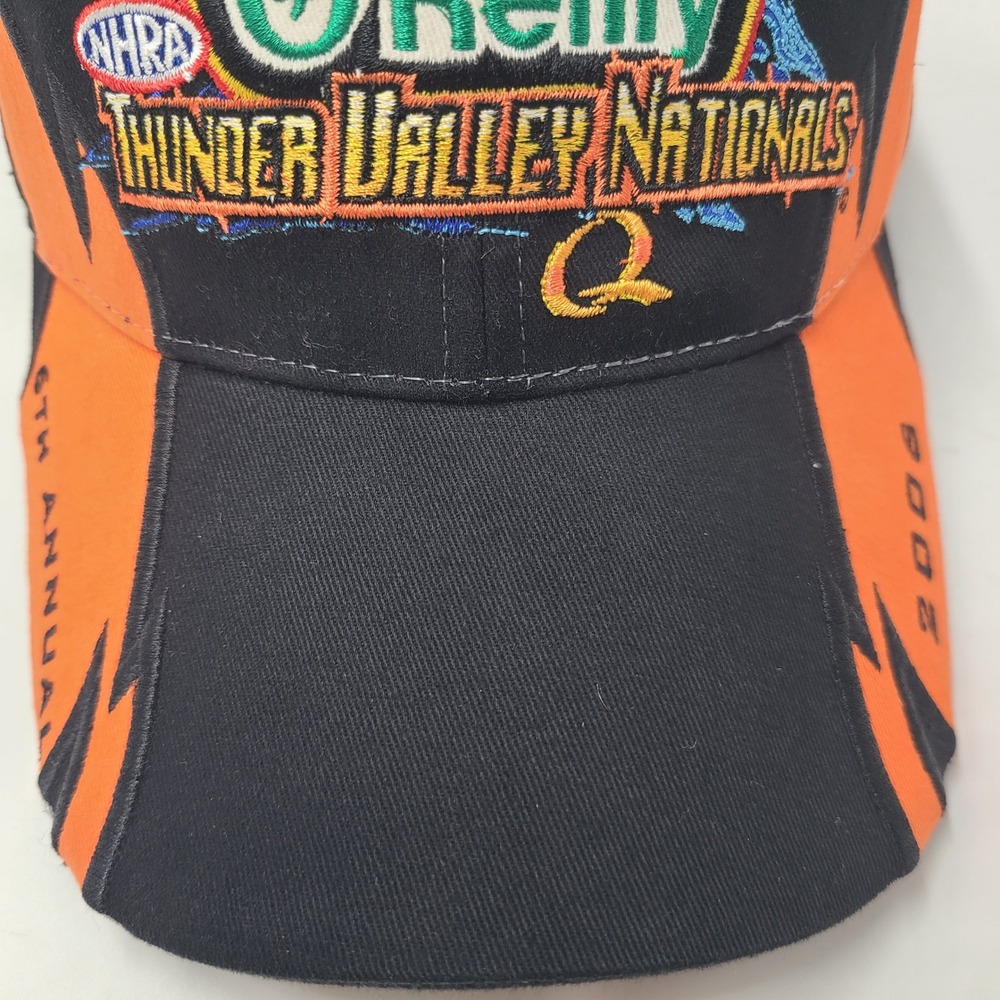 Vintage NHRA Thunder Valley Nationals Hat Adjustable Black Orange 2006 Bristol - Picture 3 of 11